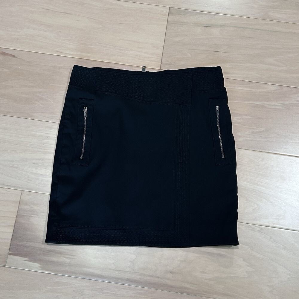 Helmut Lang Black Mini Skirt Wool Blend Lined Women’s 4